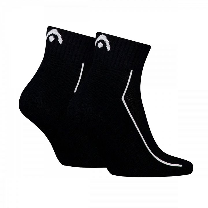 Head Tennis Performance Quarter Socks 2P Black